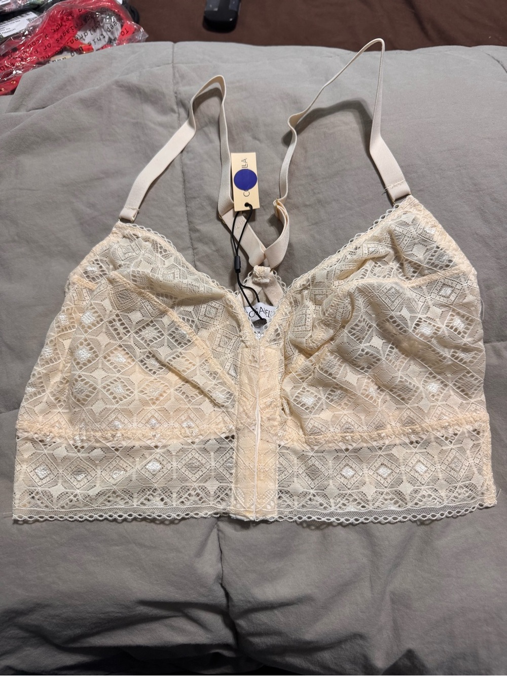 Lace Bralette - Cosabella Cream Longline Lace Bralette